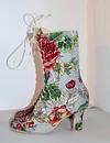 Luxury Brocade Boots Baroque Boots Rococo Boots Ankle Lace up Boots Victorian Boots Floral Boots Bridal Boots Retro shoes 1900 style shoes