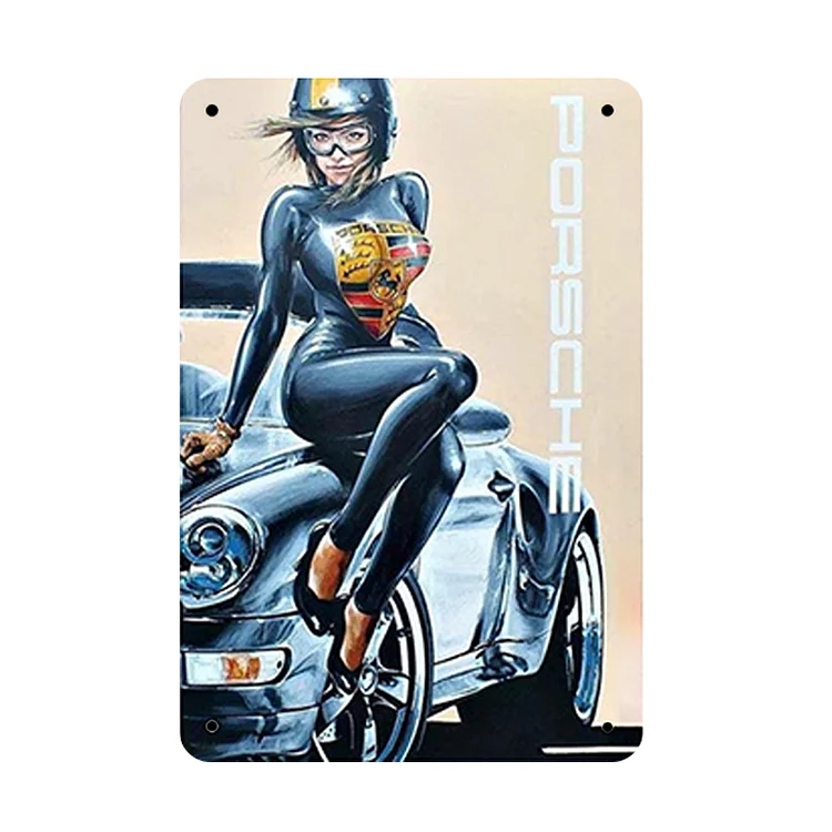 Pin Up Girl Sexy Girl - Vintage Tin Signs/Wooden Signs - 7.9x11.8in & 11.8x15.7in