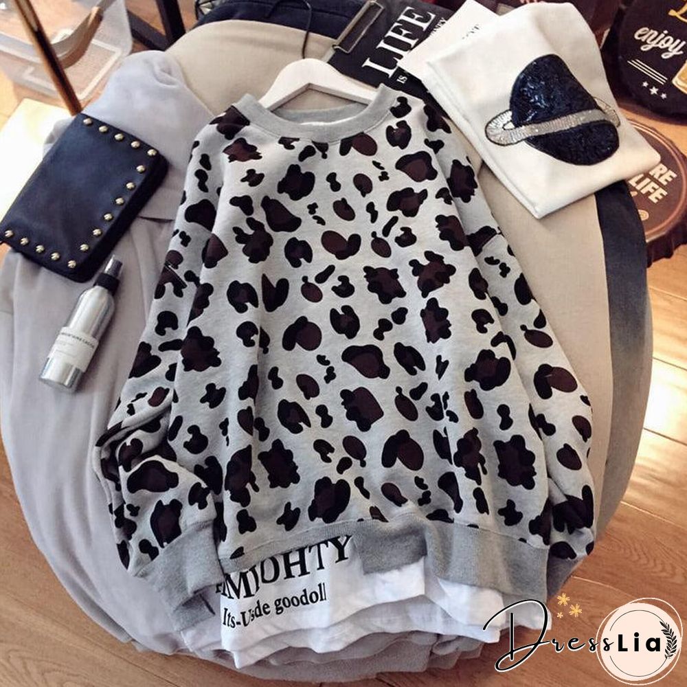 Plus Size Sweatshirts Women Korean Style Hoodies Large Loose Long Sleeved Blouse Woman Print Harajuku Pink Tops Sweat Femme