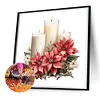 (Multi-Style)Christmas Flowers Candles-Full Round Diamond Painting 30*30CM