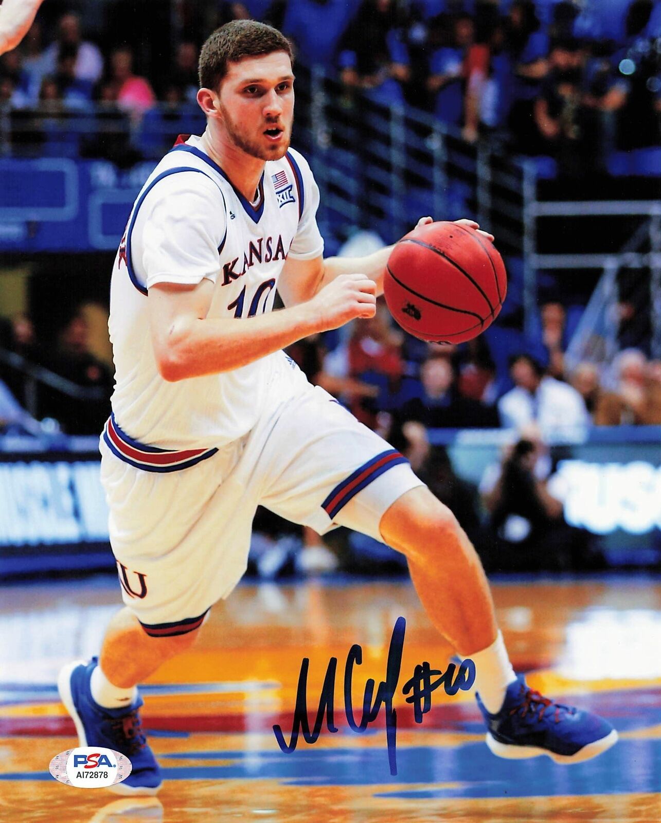 Sviatoslav Svi Mykhailiuk signed 8x10 Photo Poster painting PSA/DNA Autographed Kansas Jayhawks