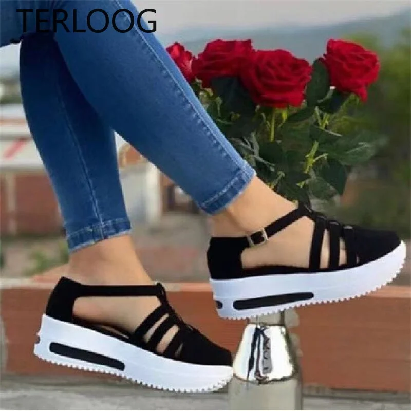 Back to College Wedge Sandals Women's Shoes 2021 Summer New Platform Sandals Ladies Casual Beach Shoes Female Flip Flops Dress Heels Slippers