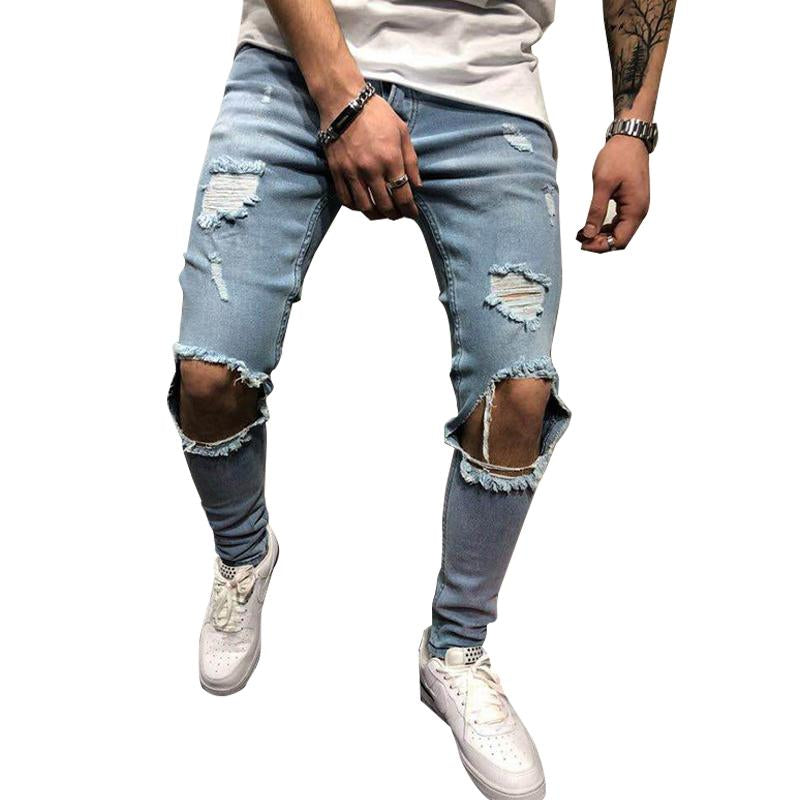 Men's Casual Ripped Jeans 62746417Y