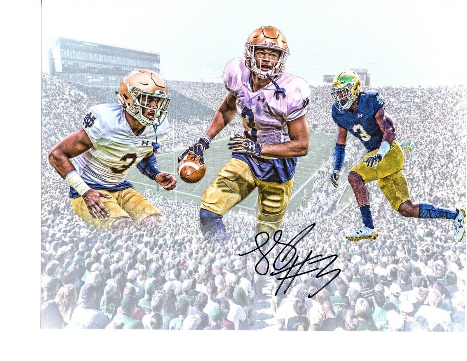 Houston Griffith Notre Dame Irish signed autographed 8x10 football Photo Poster painting ND