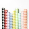 20PCS Classic Colorful Plaid Gift Package Flower Wrapping Paper
