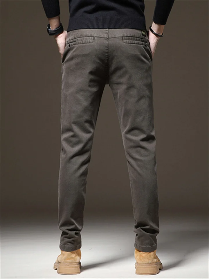 Autumn and Winter Casual Chao Lun Cloth Pants Men's New Business Slim Straight Pants