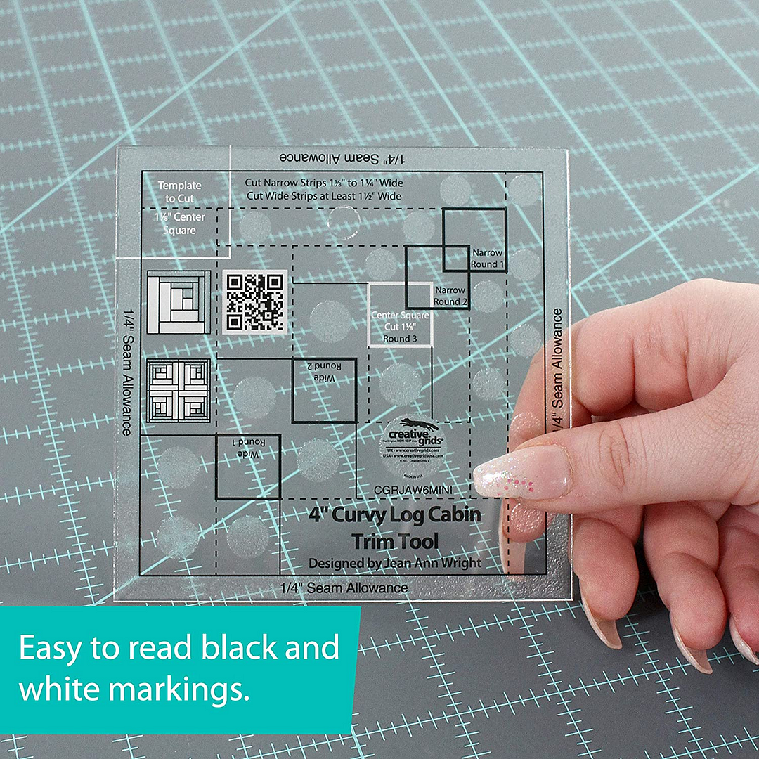 Curvy Log Cabin Trim Tool Finished Blocks Quilt Ruler