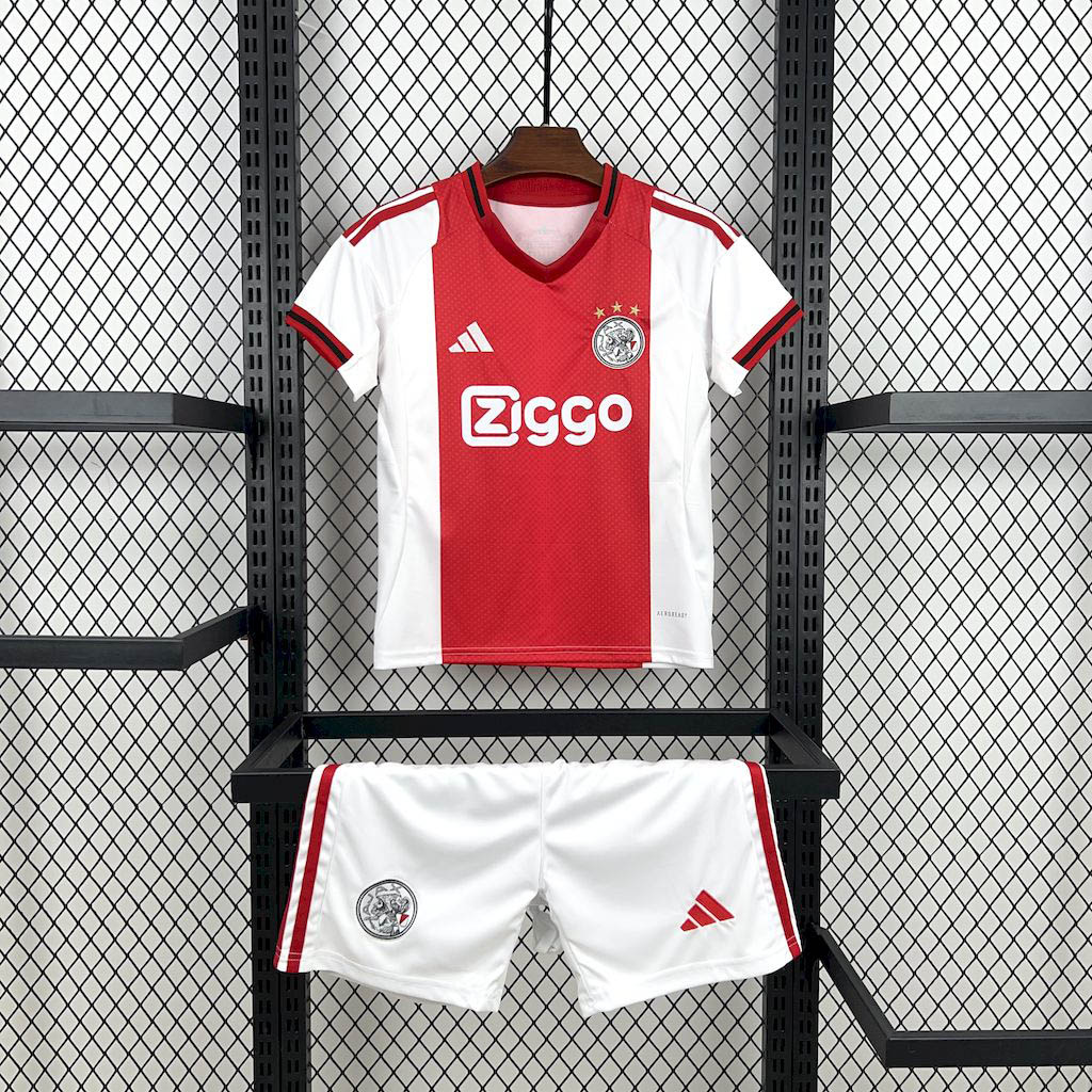 2025-2026 KIDS Ajax Amsterdam Home Football Shirt 1:1 Thai Quality- Maxi Kit