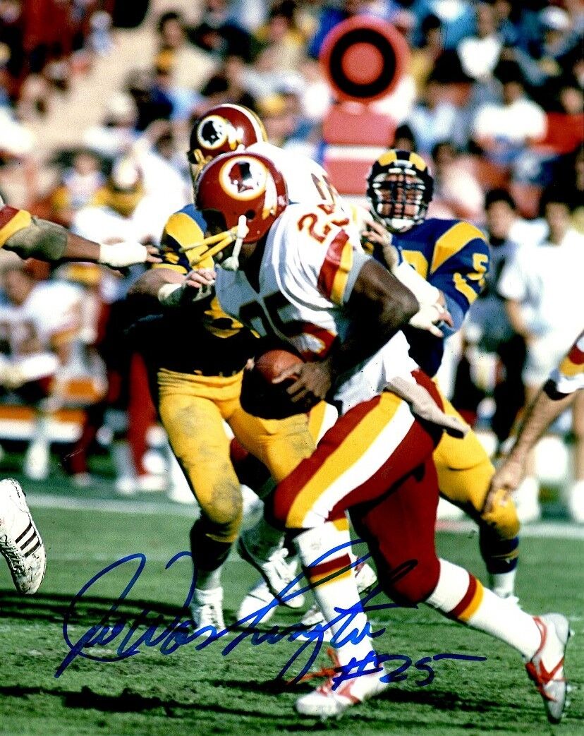 Signed 8x10 JOE WASHINGTON Washington Redskins Autographed Photo Poster painting - w/ COA