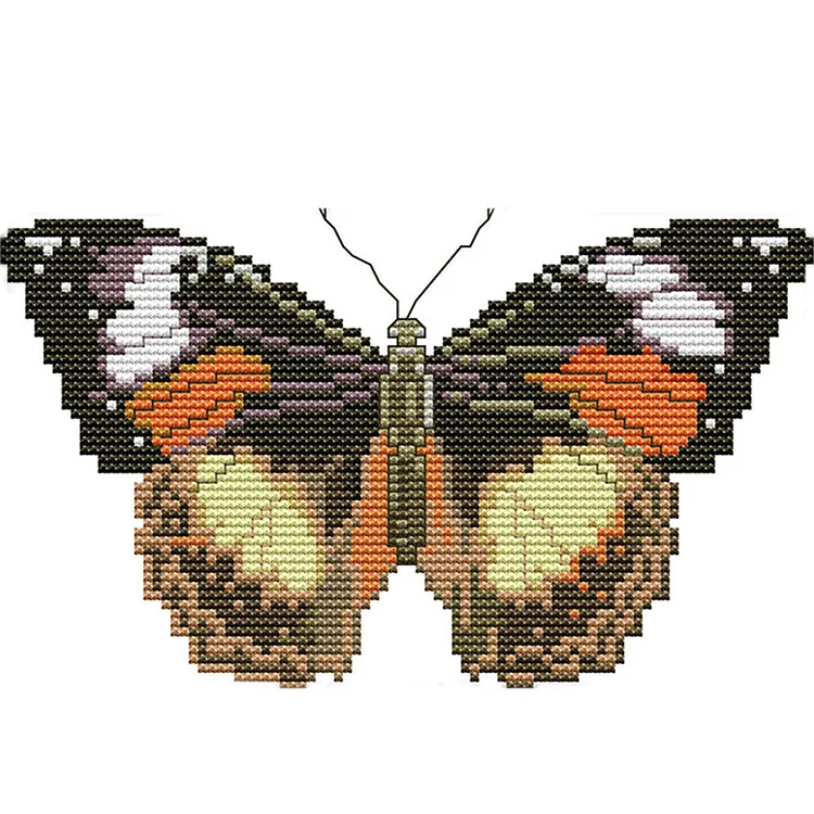 Butterfly 14CT Printed Cross Stitch Kits (21*15CM) fgoby