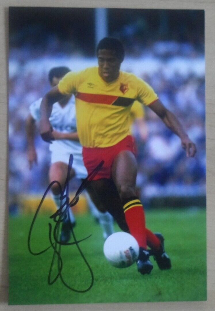 John Barnes Signed 6x4 Photo Poster painting Liverpool England Watford Autograph Memorabilia+COA