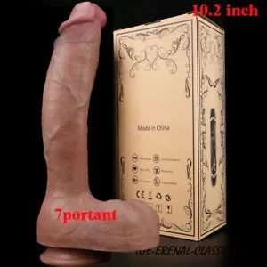pornhint Pornhint 10 Inch Realistic Dildo Dual-Layered Silicone Cock Suction Cup Adult Sex
