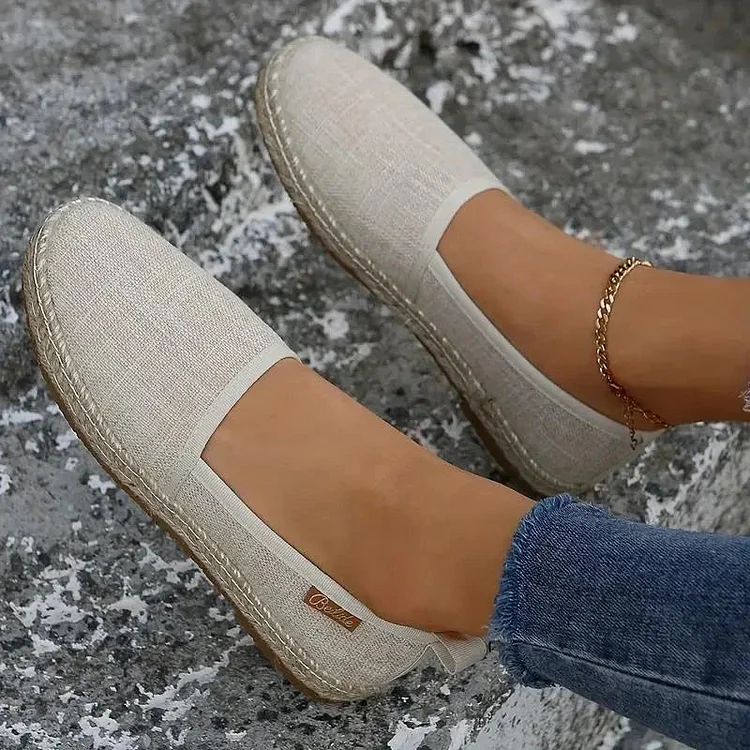 Stylish Linen Slippers Radinnoo.com