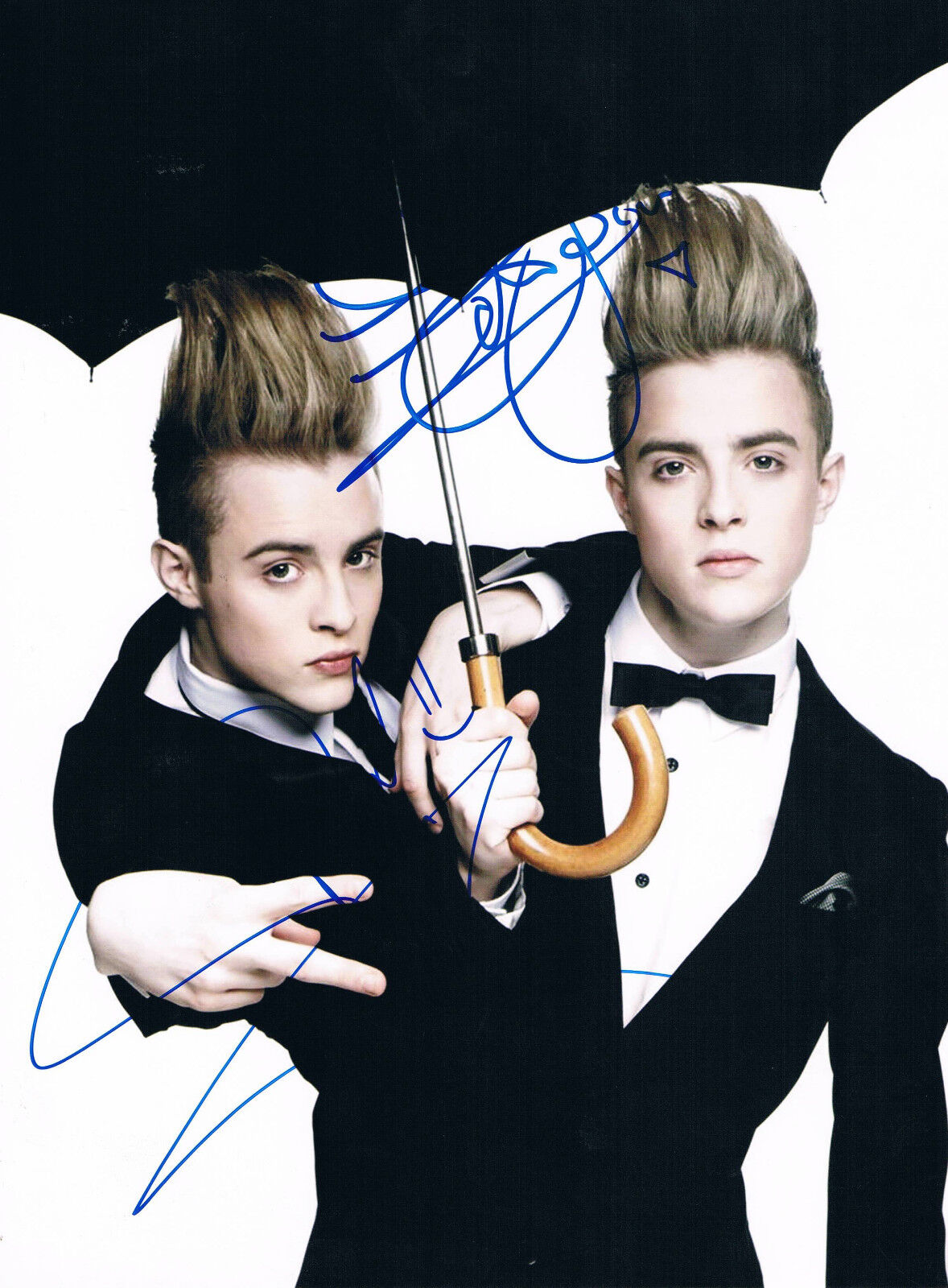 Jedward genuine autograph 8x11