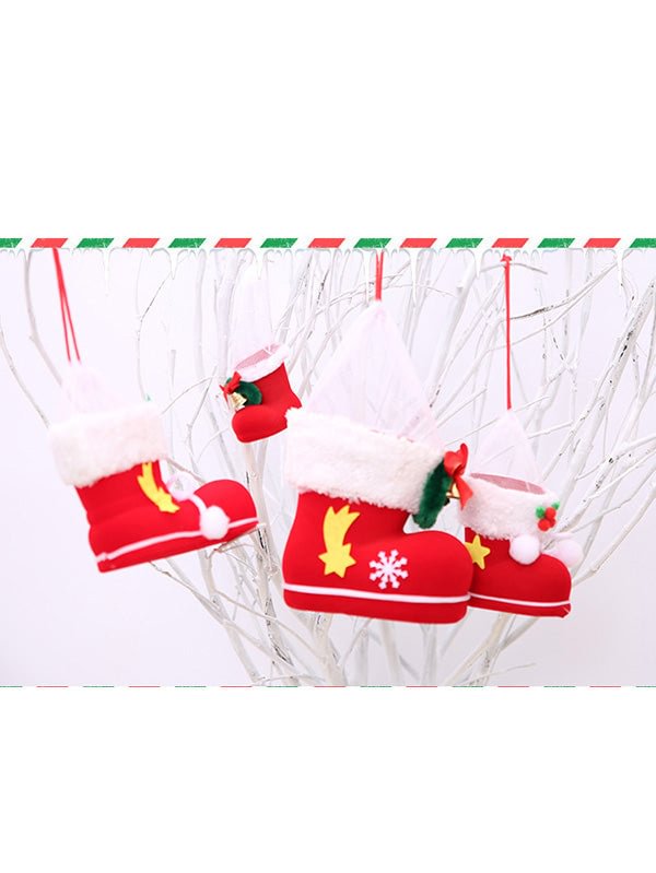 Christmas Santa Red Gift Candy Boots-elleschic