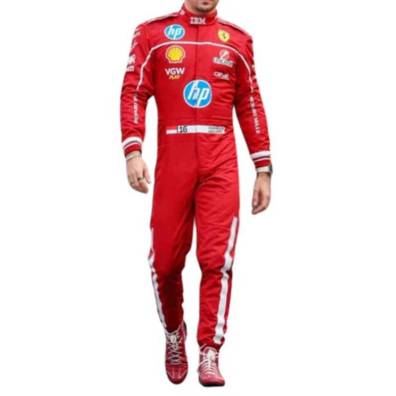 Men's Red Racing Print Jumpsuit