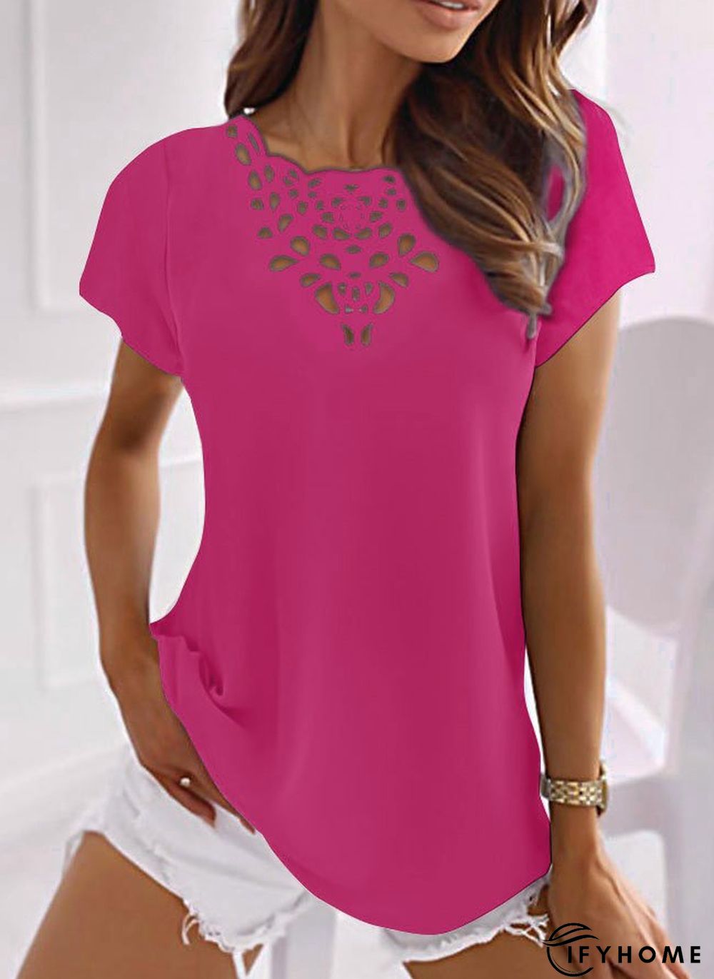 Casual Burnt Design Short Sleeve T-Shirt | IFYHOME