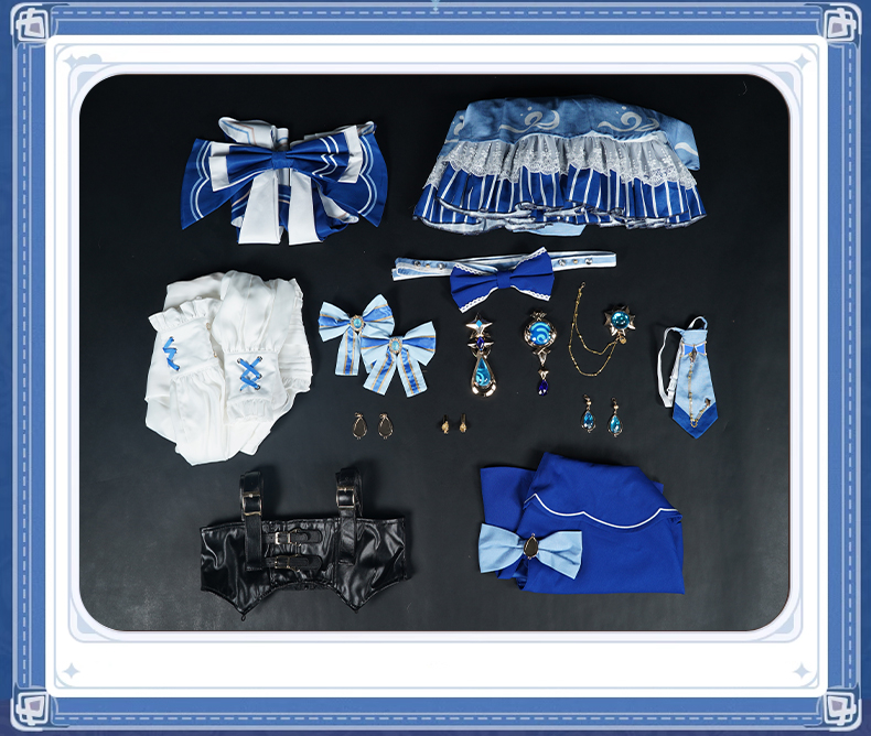 [Wetrose] In Stock Furina Lolita Doujin Genshin Impact Fanart Cosplay Costume Dress Wig Full Set