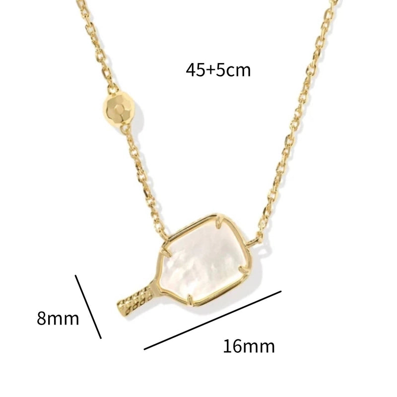 Copper Gold Plated Geometric Pendant Necklace