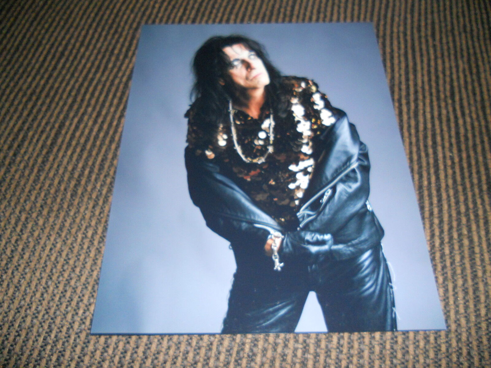 Alice Cooper Color Promo Black Leather Jacket 8x10 Photo Poster painting #7 CD LP