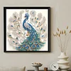 Peacock speziell geformte 5D-DIY-Teilbohrer-Diamant-Mal-Kits f&uuml;r Erwachsene Anf&auml;nger Wohnaccessoires Diamantpunkte Edelstein-Kunstsets 11,81 x 11,81 Z
