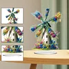 (US Local)DIY Double Sided Effect Special Shaped Flower Windmill Diamond Painting Desktop Decorations Kit