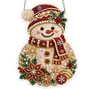 Snowman Acrylic DIY Diamond Painting Pendant Double-Sided Print Kit