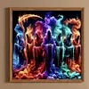 Skelett-Komplett-DIY-5D-Rundenbohrer Diamantkunst-Kits f&uuml;r Erwachsene, Hauswanddekoration 30*30cm
