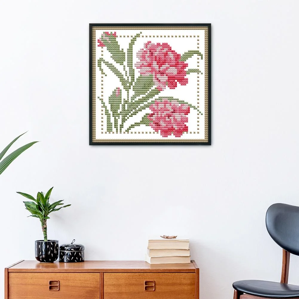 14ct Stamped Cross Stitch - Flower(17*17cm)