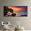 (US Only)Seaside Sunset Oil Paint By Numbers Kits Canvas Picture DIY Wall Drawing 80x40cm