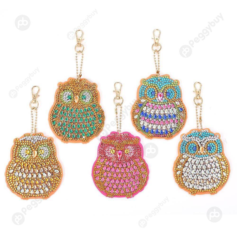 

5pcs Bird-DIY Creative Diamond Keychain, 501 Original