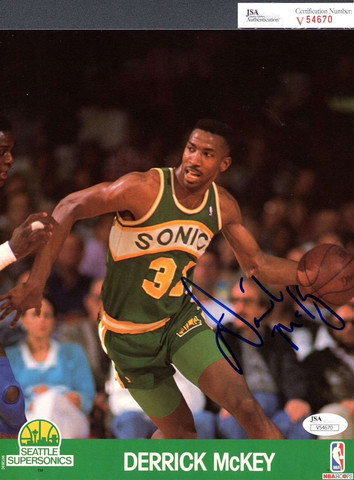 JSA Derrick McKey Autographed Signed AUTO 8x10 Photo Poster painting Seattle Supersonics TRB 177