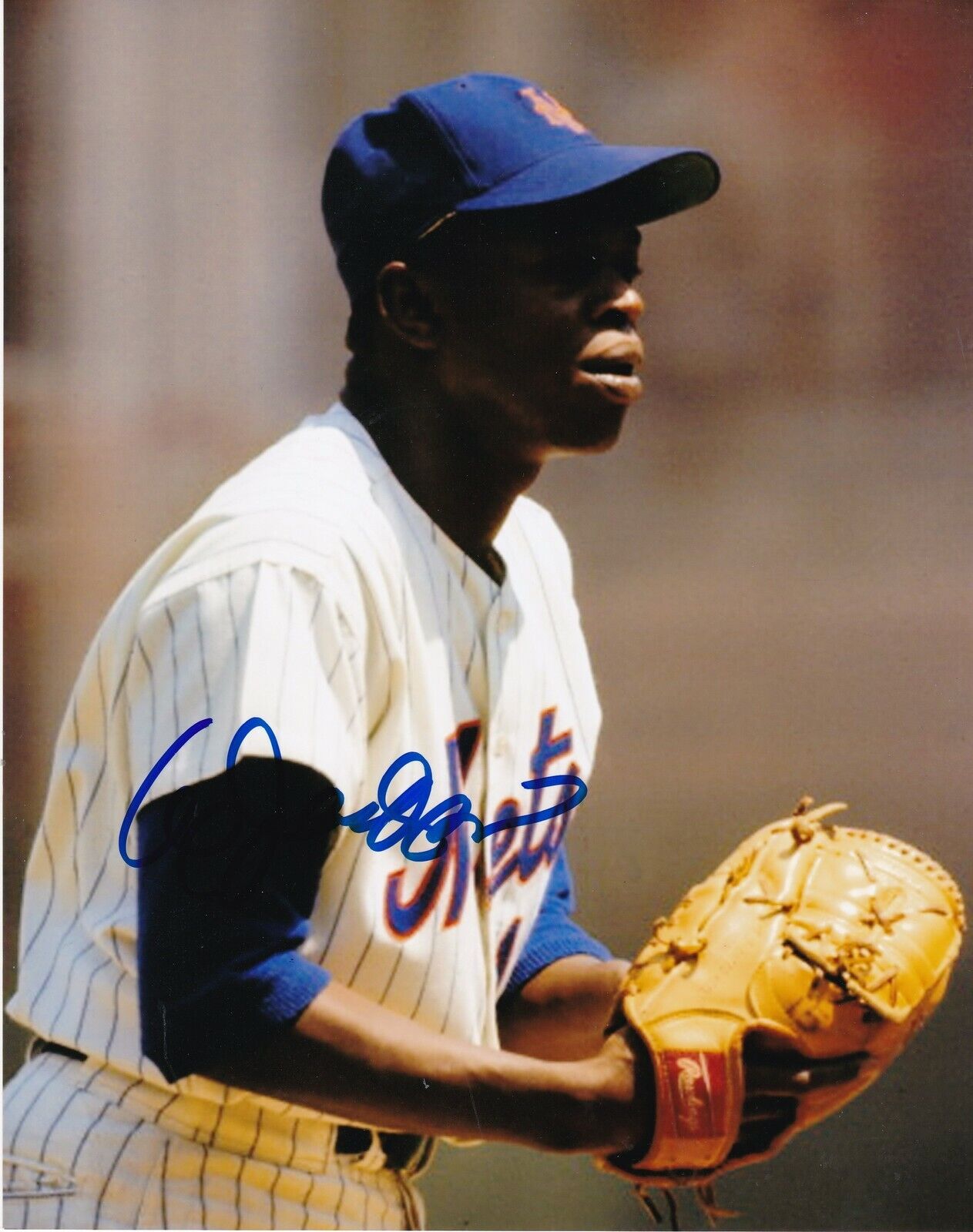 AL JACKSON NEW YORK METS ACTION SIGNED 8x10