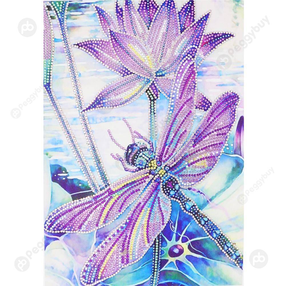 

40*30CM Special Shaped Diamond Painting-Dragonfly, 501 Original