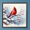 Diamond Painting-DIY Full Round Drill Snowy Cardinal