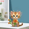 2D Flat DIY Cat Acrylic Shaking Head Diamond Painting Tabletop Ornaments Kit