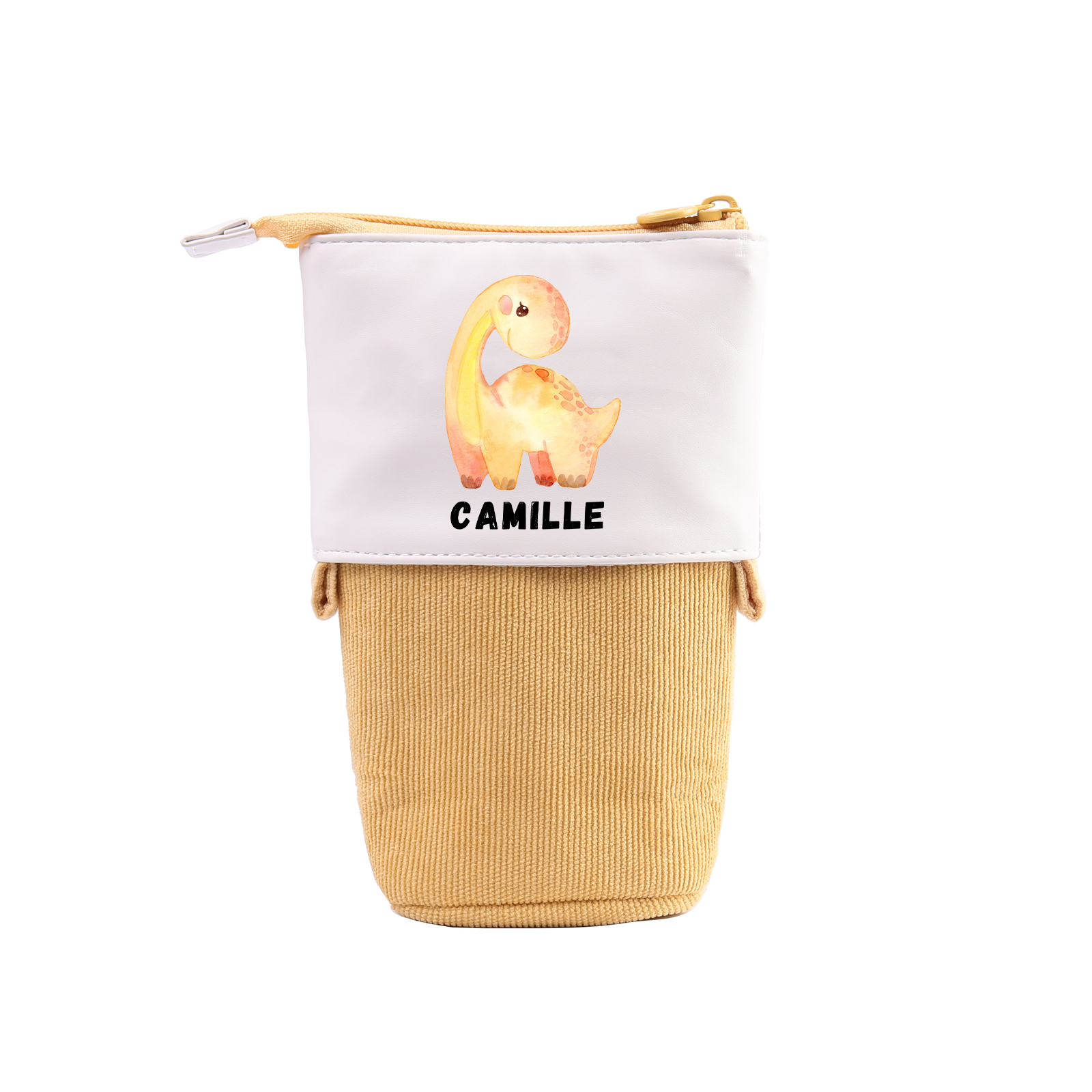 Astuccio per matite personalizzato con 1 nome e 1 dinosauro regalo per scuola elementare bambini