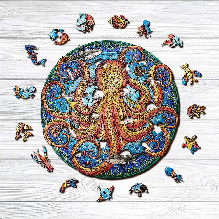 Giant Octopus Wooden Jigsaw Puzzle