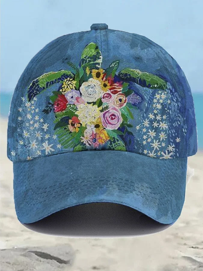 🔥Buy 3 Get 10% Off🔥Women's Resort Turtle Print Hat
