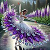 Dancing on ice girl - peinture au diamant de forme sp&eacute;ciale - 30*30cm