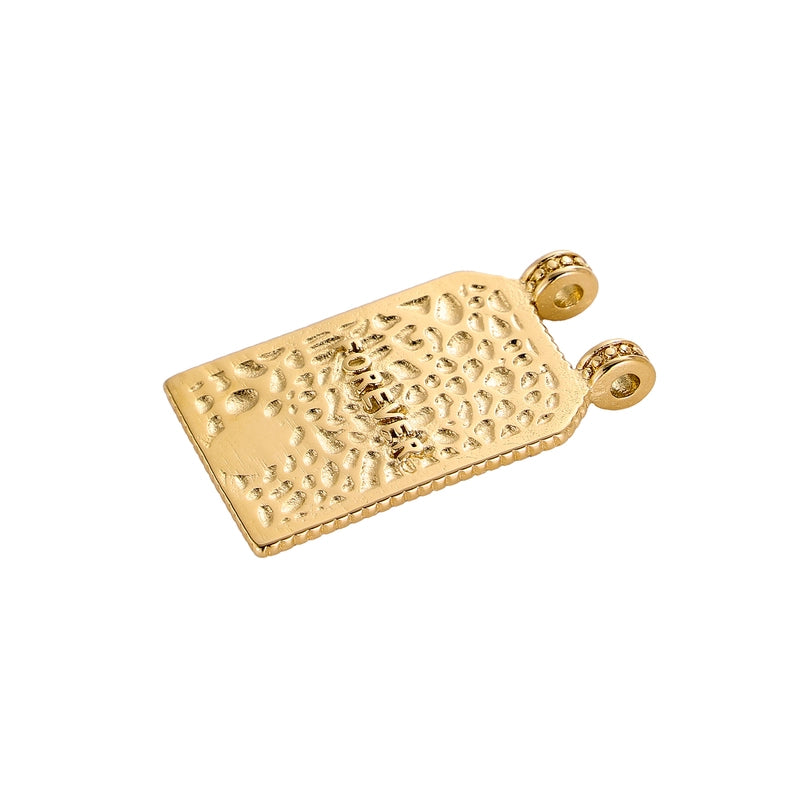 1 Piece 20*32mm Titanium Steel Zircon Starfish Ocean Shell Pendant Jewelry Accessories