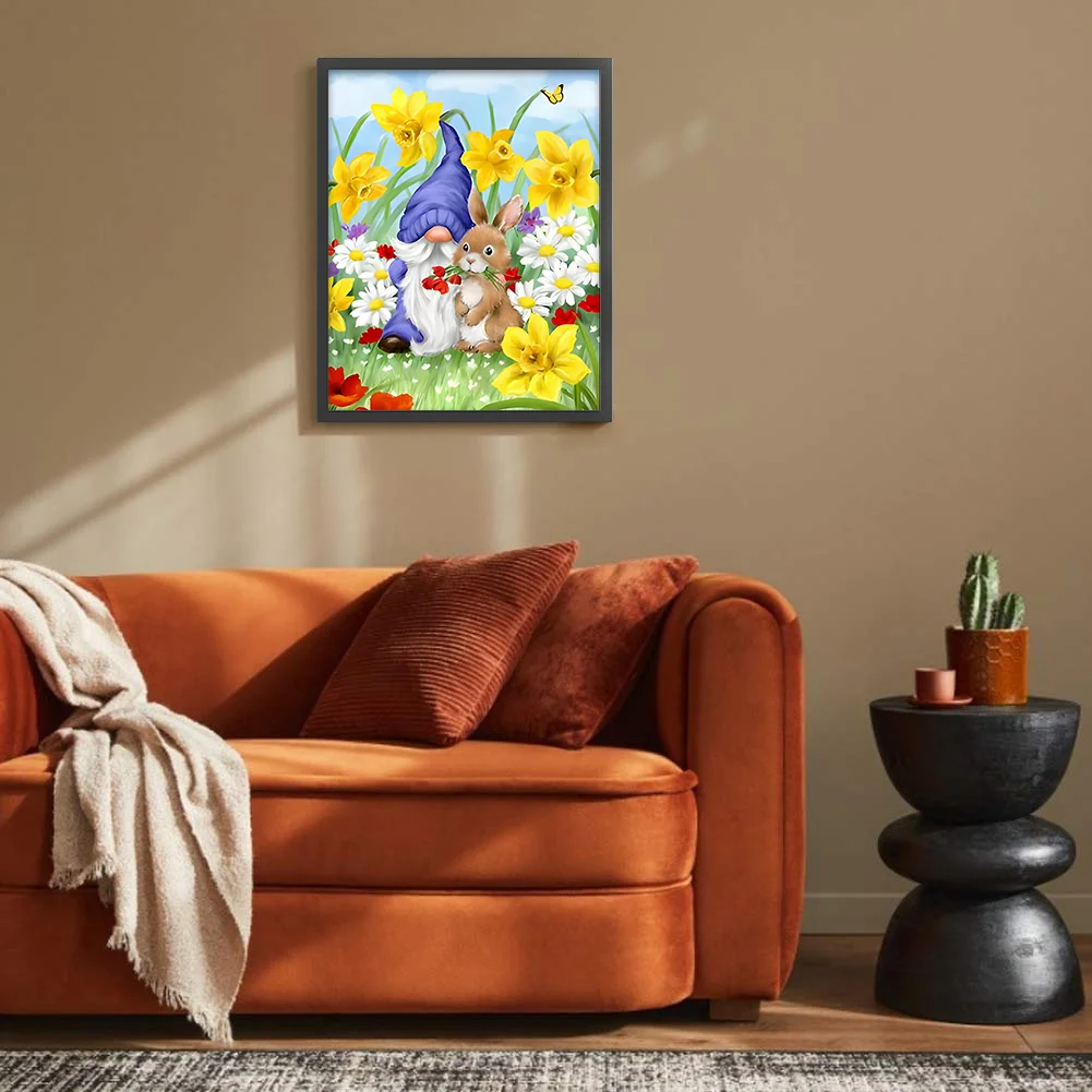 Diamond Painting - Full Round Drill - Gnome Rabbit(Canvas|30*40cm)