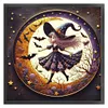 Cute Witch And Moon-11CT Stamped Cross Stitch 45*45cm/17.72*17.72in tapestrymarket