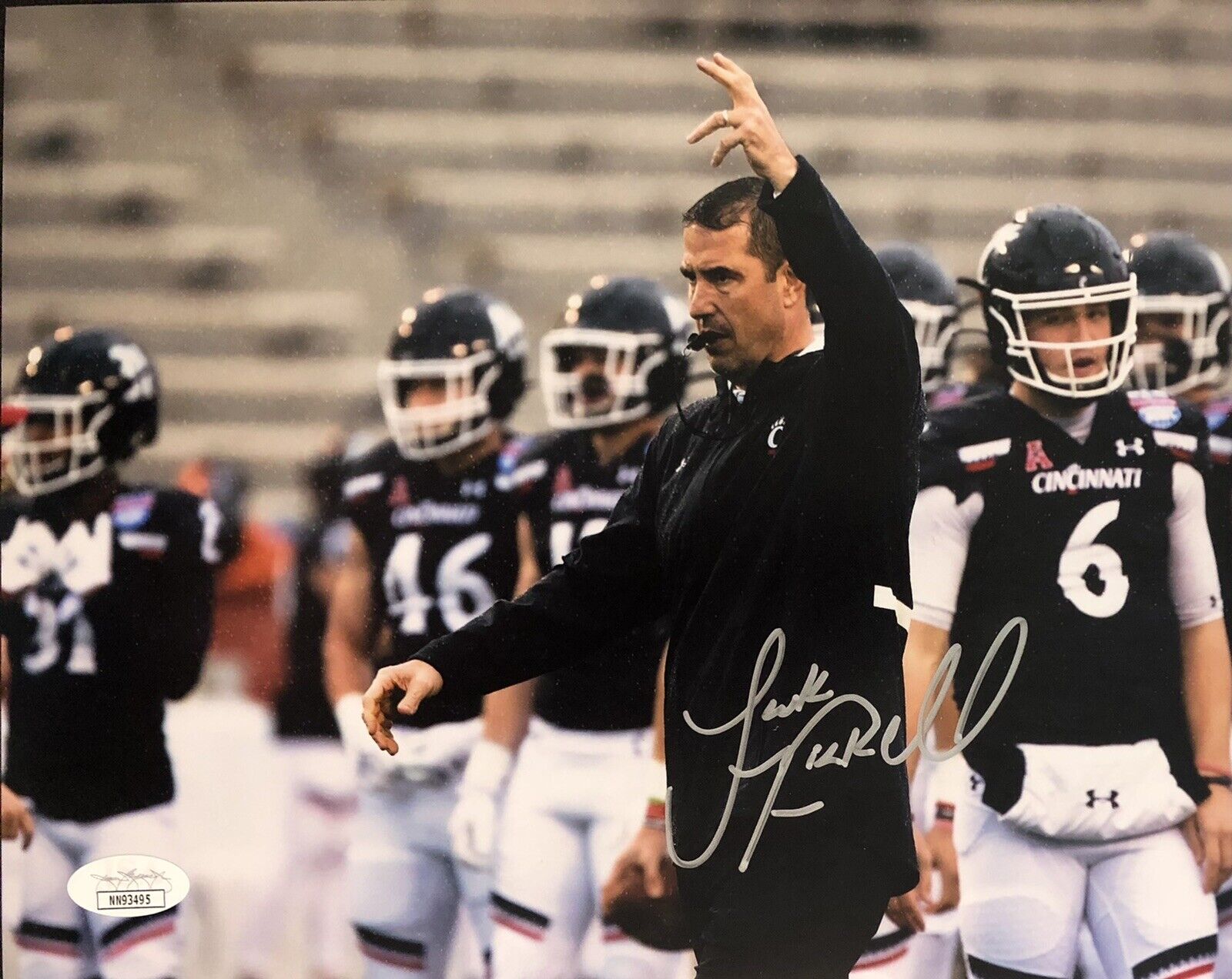 Luke Fickell Signed Autographed Cincinnati Bearcats 8x10 Photo Poster painting JSA