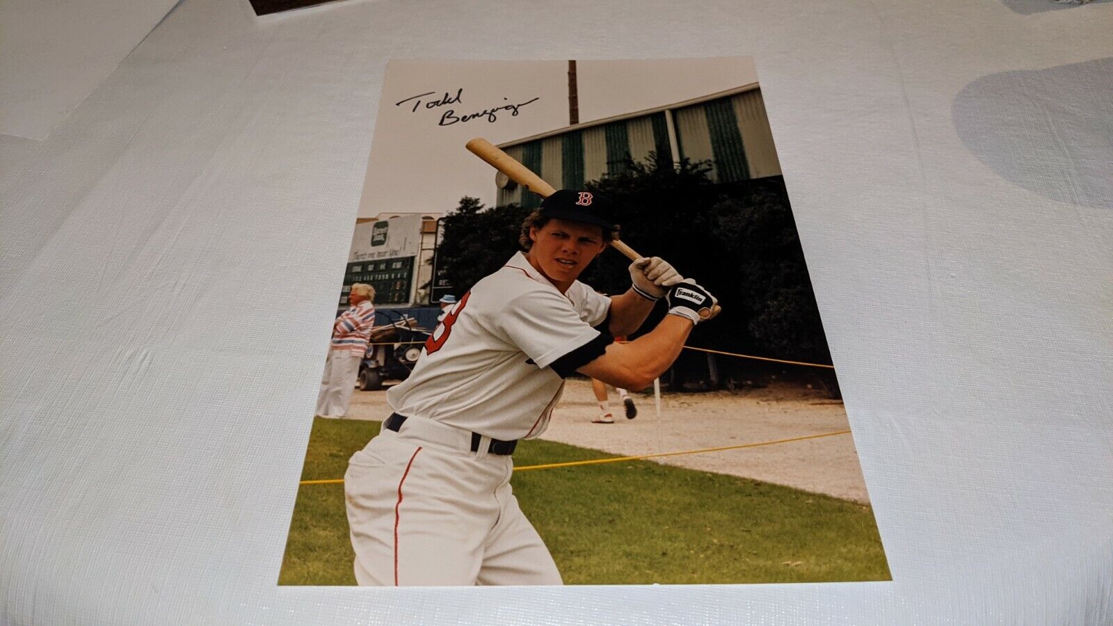 Todd Benzinger Boston Red Sox Signed 8x12 Personal Photo Poster painting W/Our COA READ