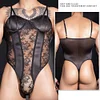 Gay Sexy Patchwork Suspender Nodysuit Sexy Lace Shapewear Bodysuit