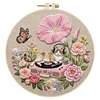 Animal DIY Stamped Embroidery Starter Kit for Beginners Adults Craft Lovers Gift Cross Stitch Kit with Embroidery Hoop 29x29cm