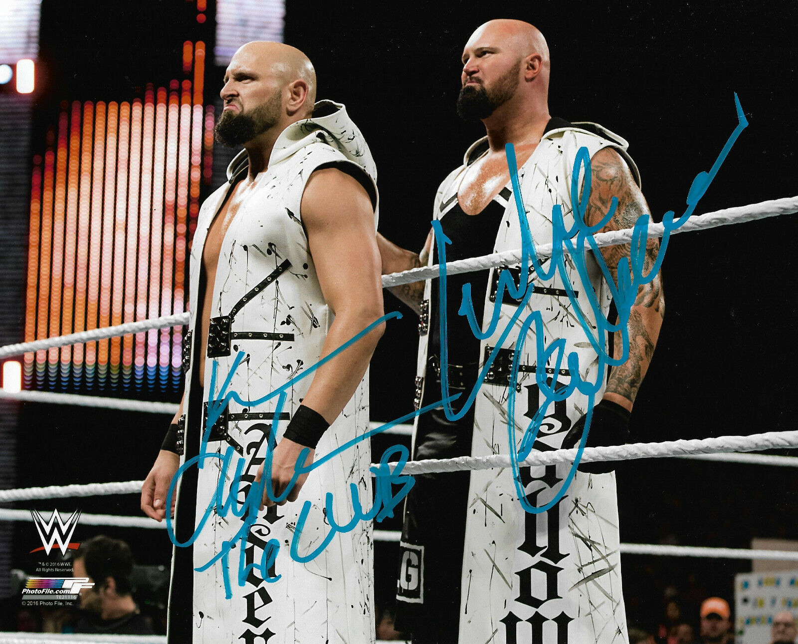 WWE THE CLUB GALLOWS ANDERSON SIGNED 8X10 Photo Poster paintingFILE Photo Poster painting WITH PIC PROOF AND COA