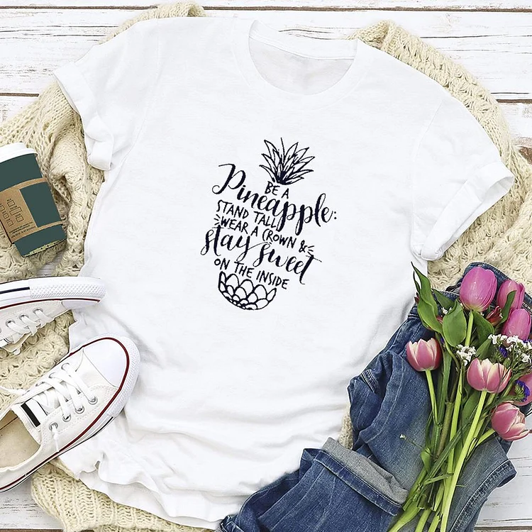 Pineapple Summer T-shirt Tee - 01792-Annaletters