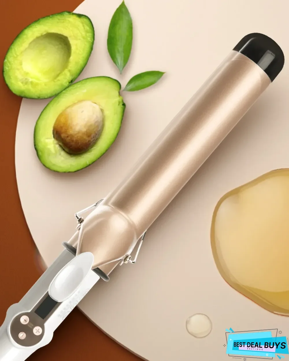 Oteya&trade; Double Ceramic Coating Multi-Functional Curling Iron